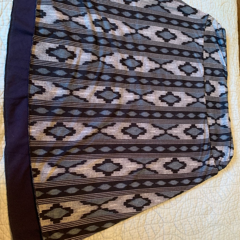 Blue reversible skirt